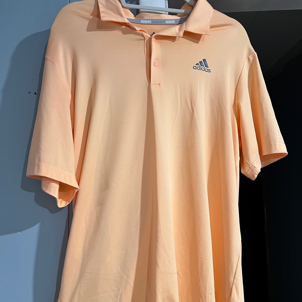 Adidas Men's Light Orange Polo Shirt